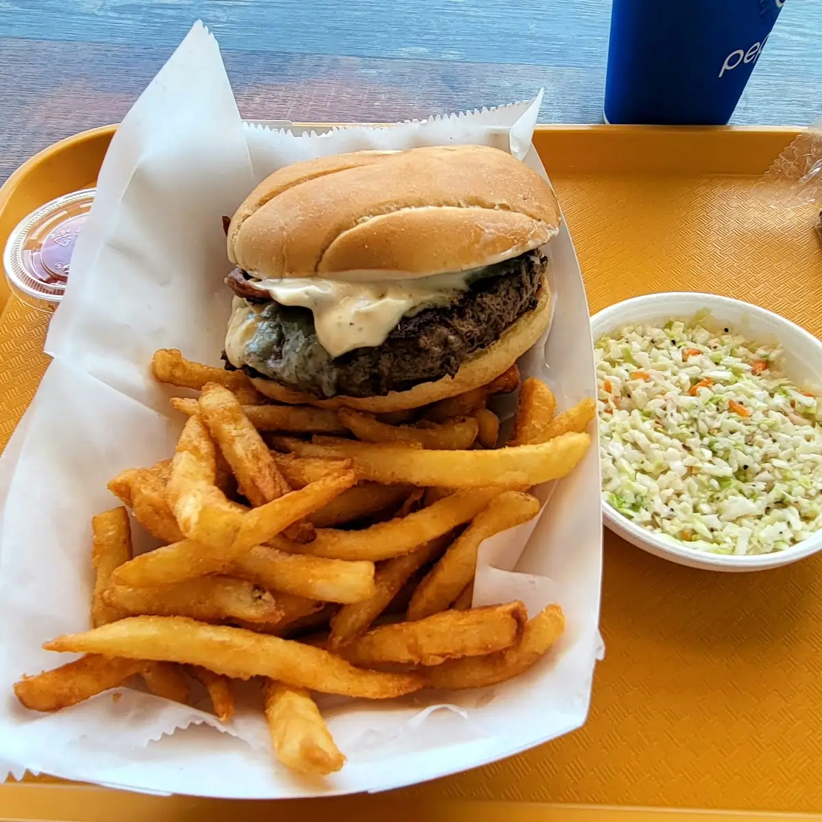 Bleu Ribbon & Bacon Burger Basket