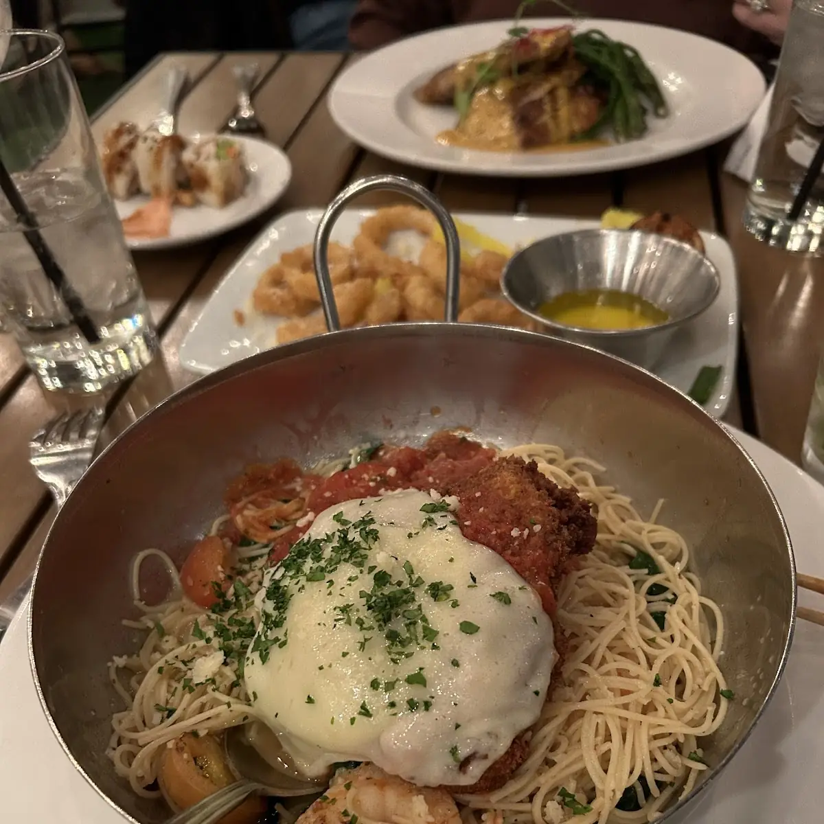 Chicken Parmesan Shrimp Scampi