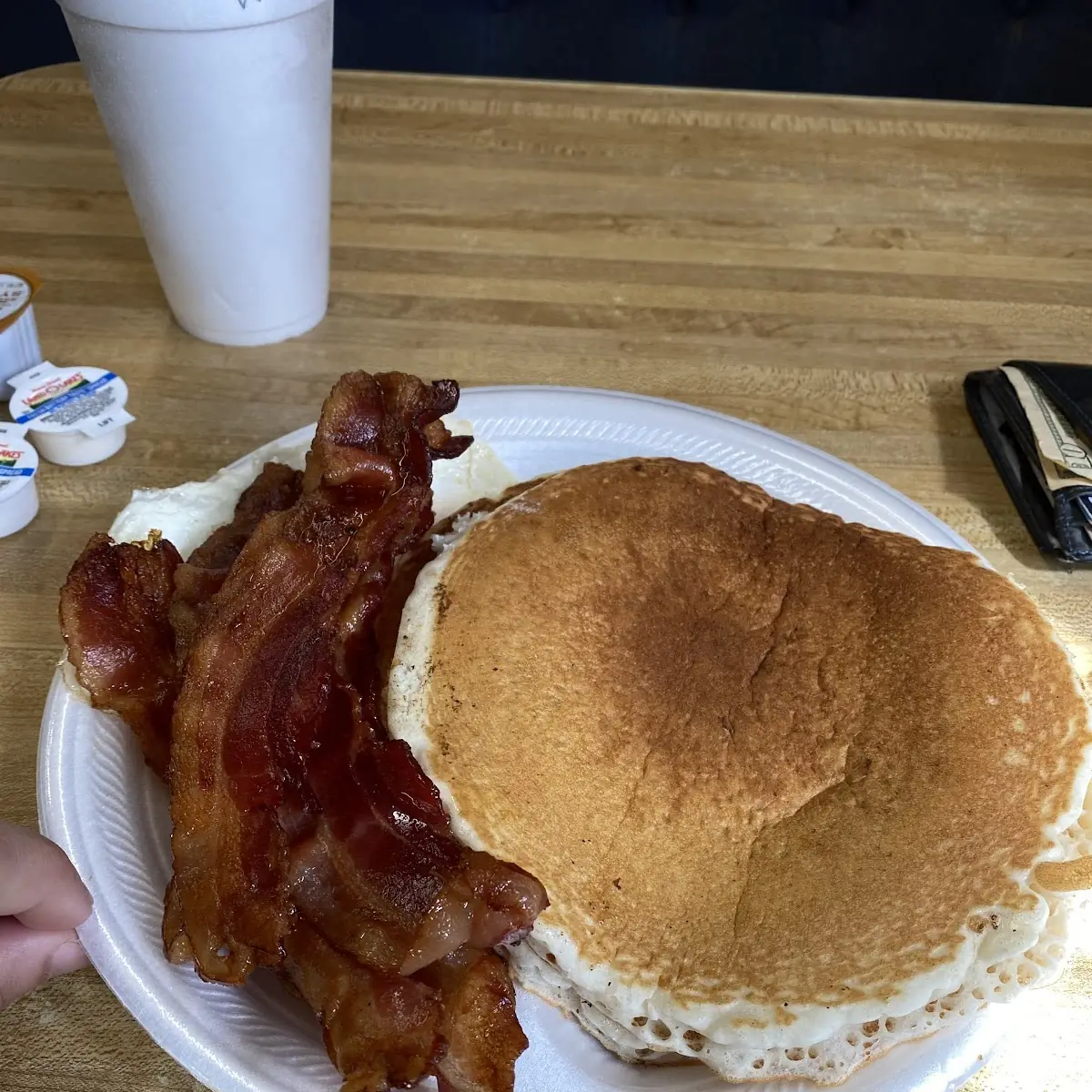 Pancakes Eggs and Bacon