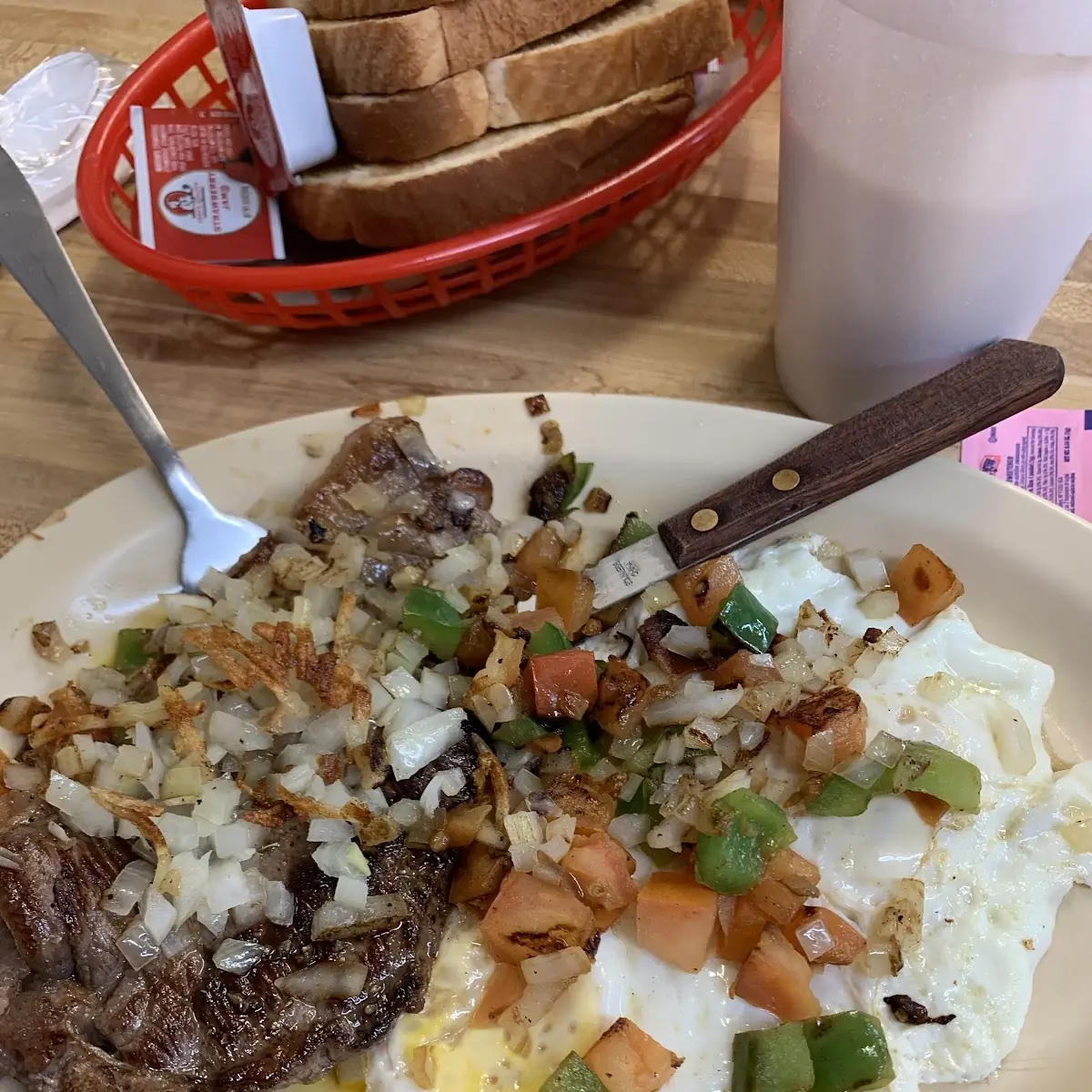Steak Eggs and Veggies