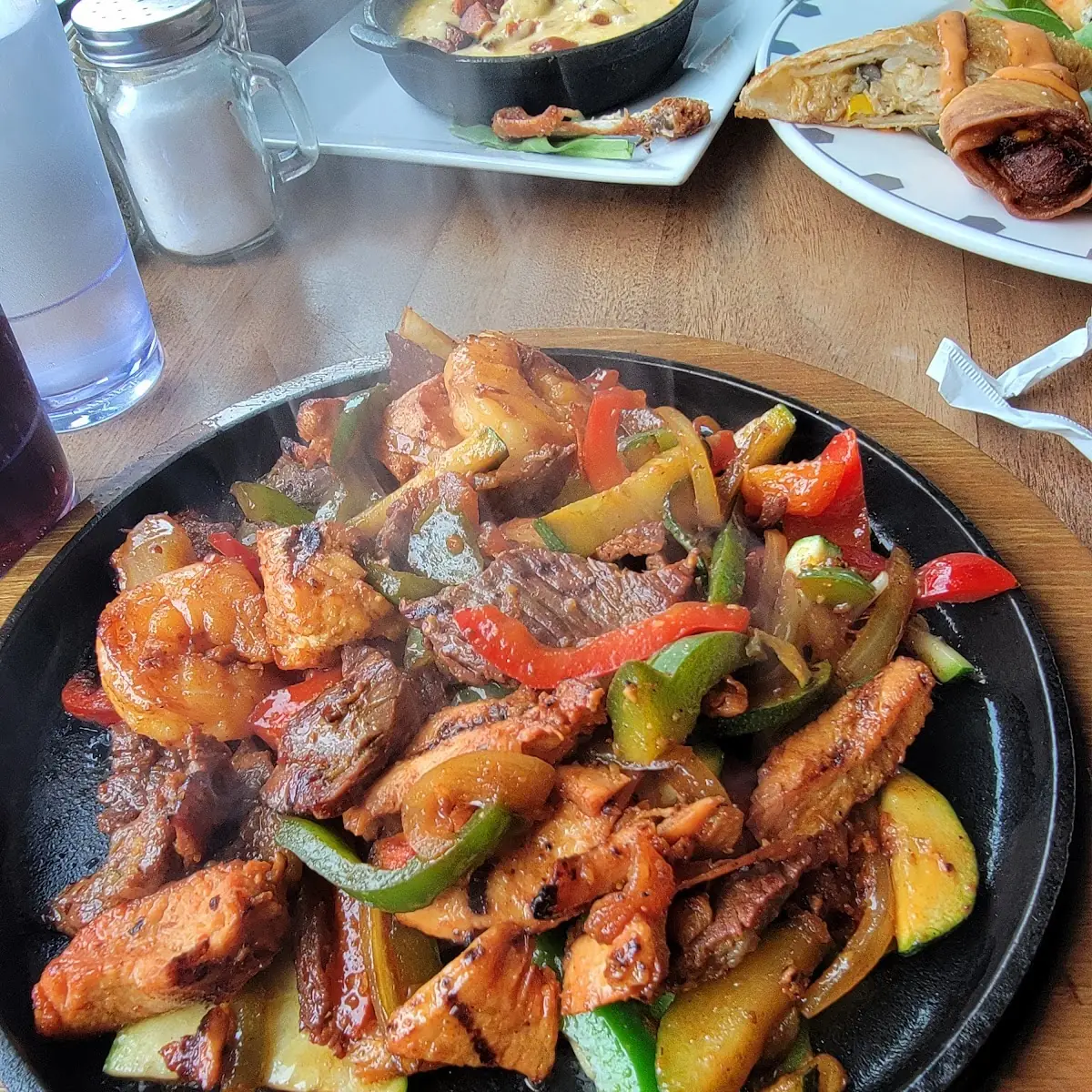 Sizzling Chicken and Beef Fajitas