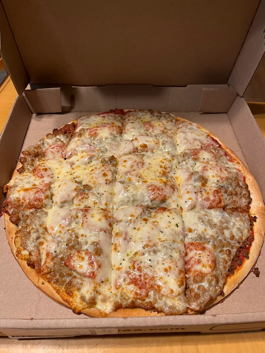 Pepperoni and Double Sausage Pizza