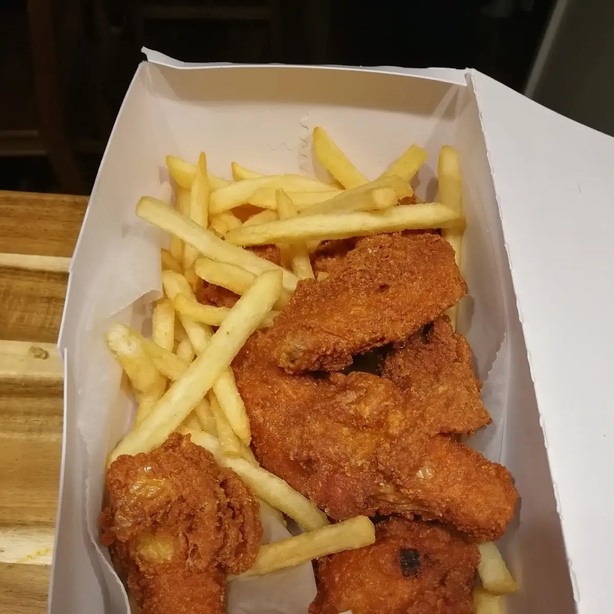 Fried Chicken Wings and Fries