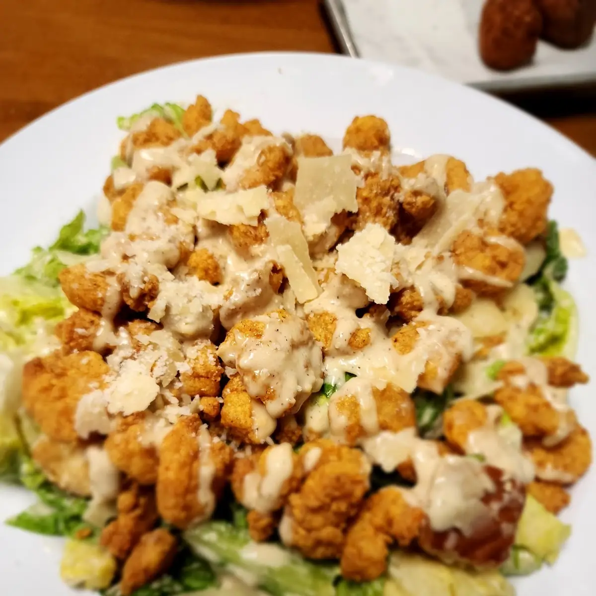 Fried Shrimp Ceasar Salad