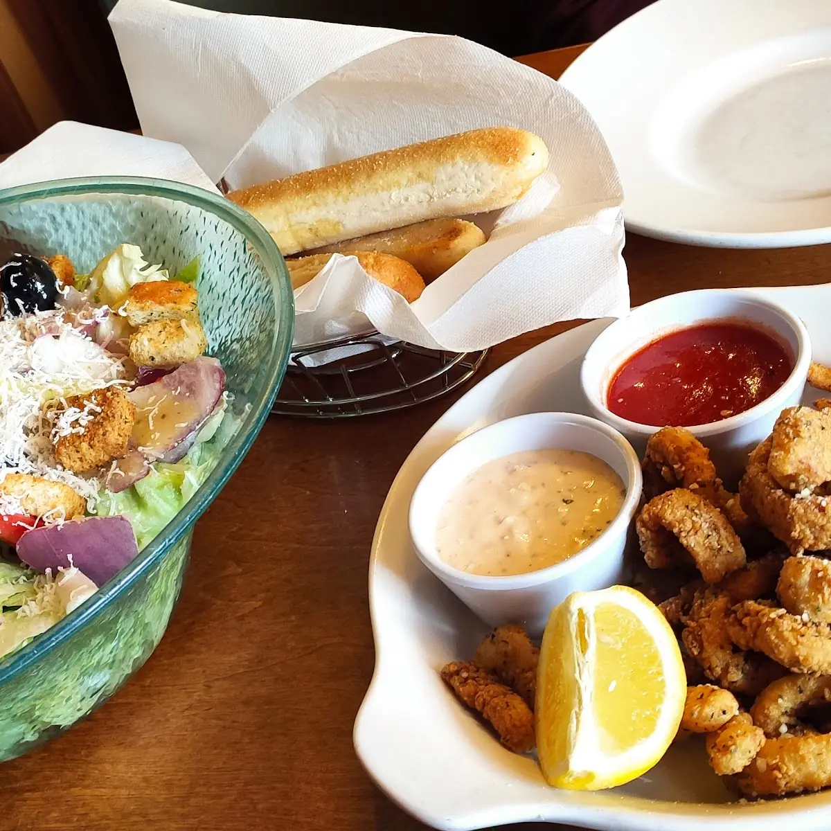 Bread Sticks and Salad