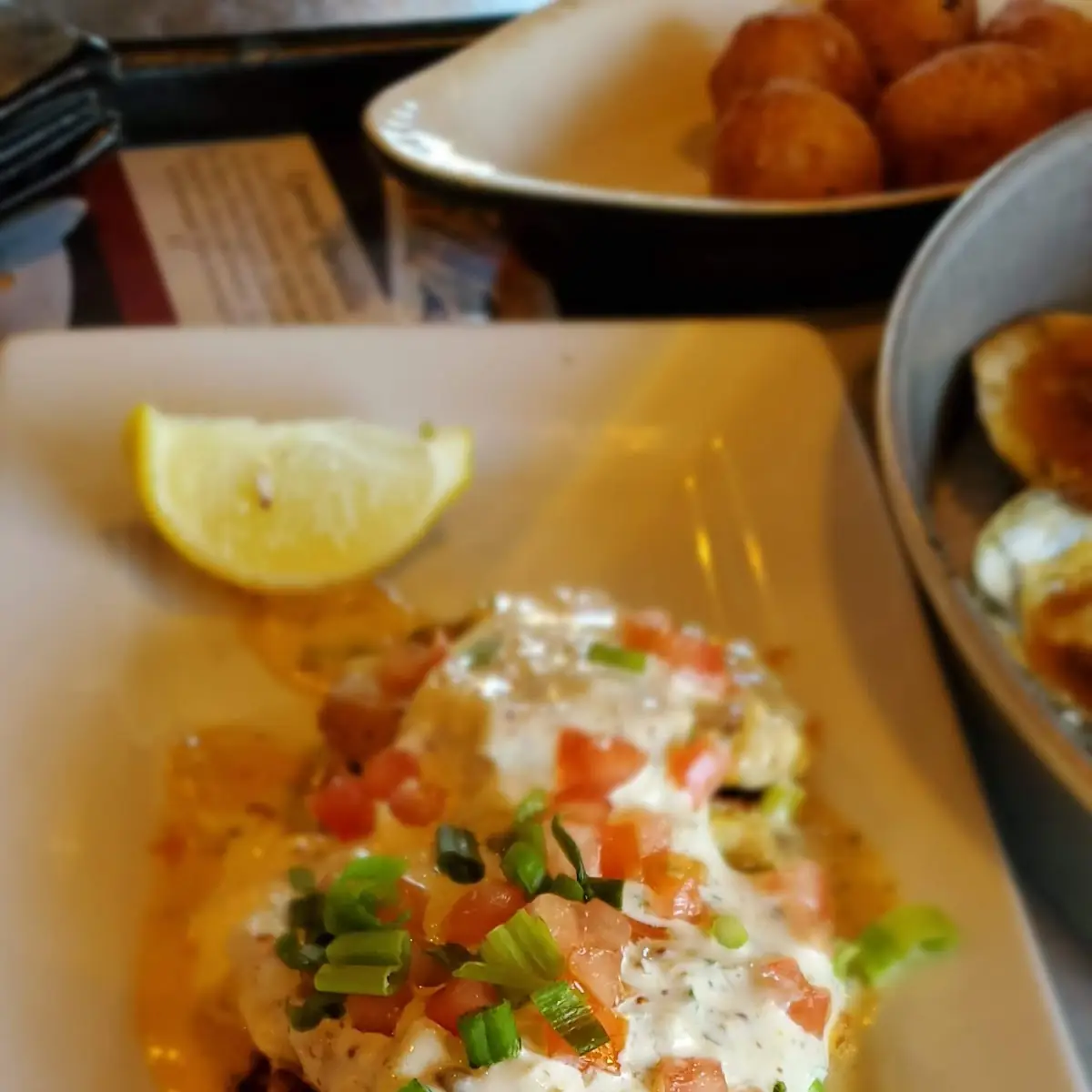 Fried Green Tomatoes & Crab Cakes