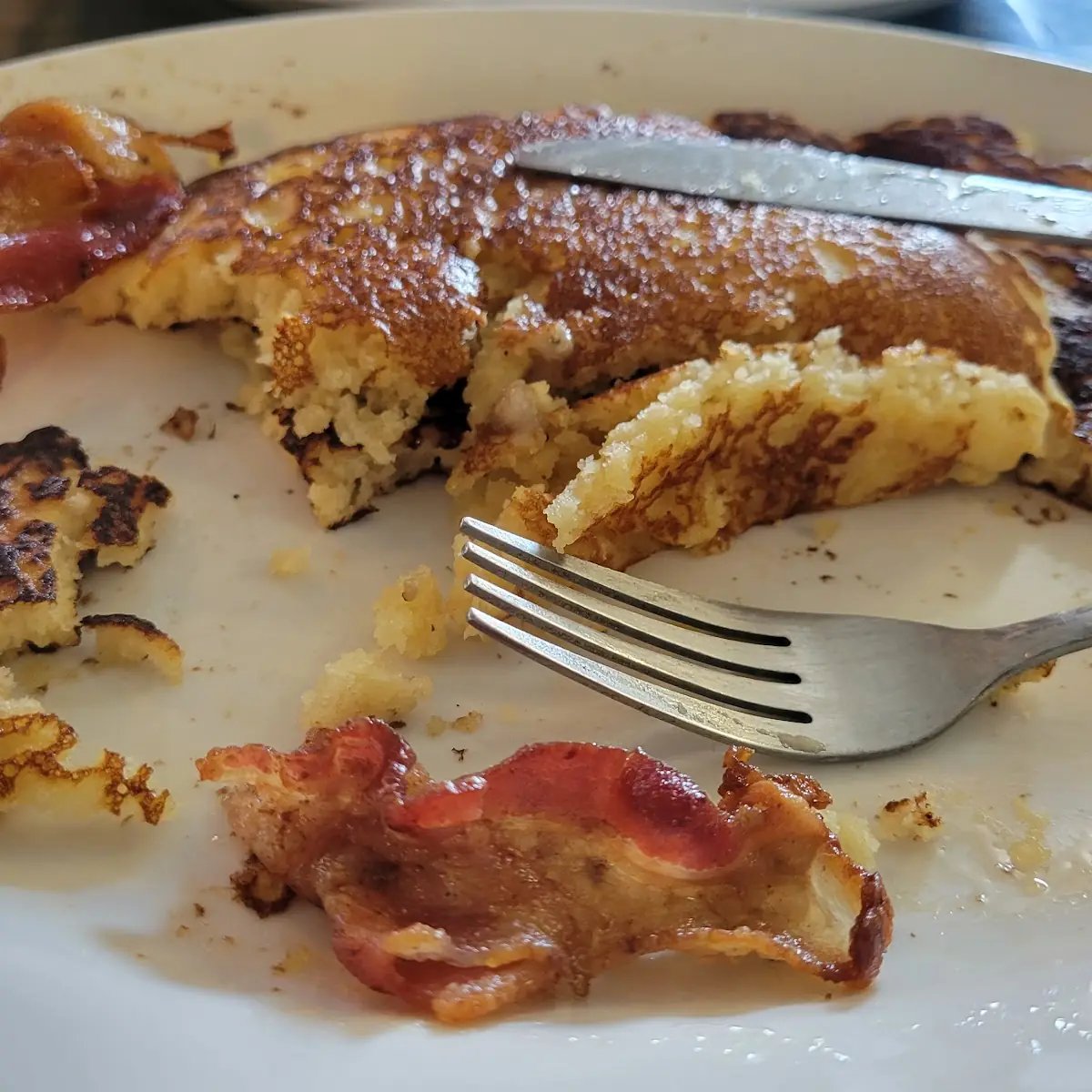 Dollar Sized Hotcakes, 1 Egg, 1 Meat