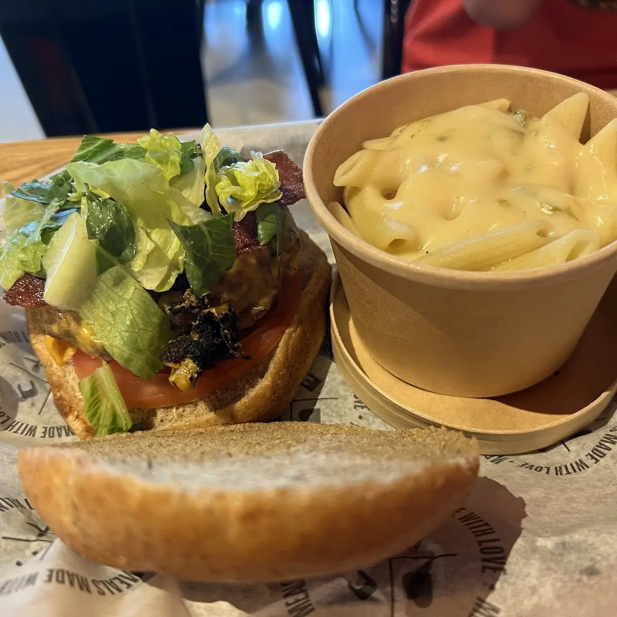 Bacon Cheeseburger with a Side