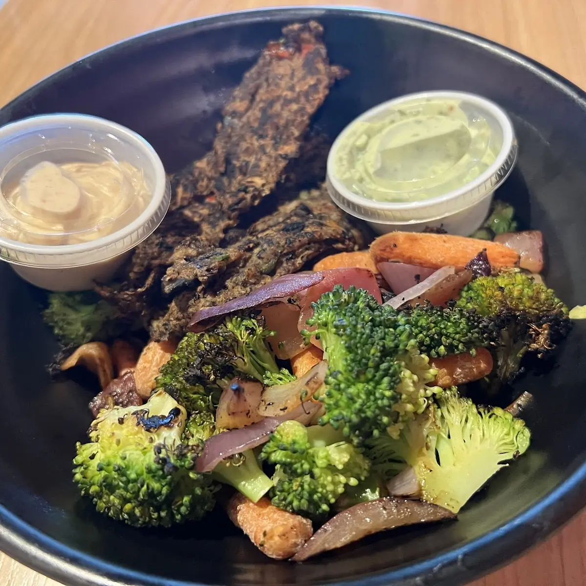 Bowl with Veggie Burger Strips