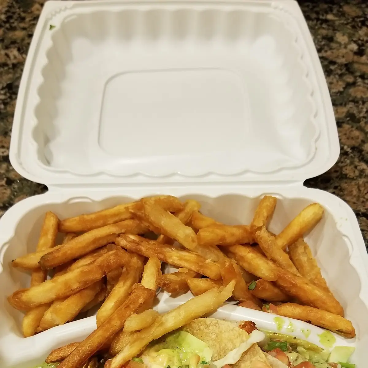 Shrimp Tacos & Fries