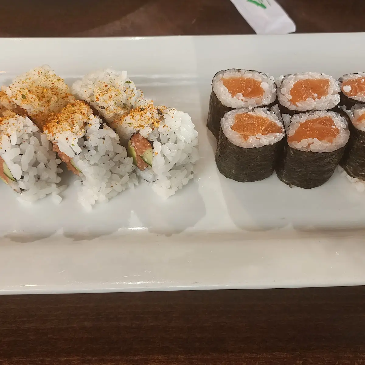 Spicy Tuna Roll and Salmon Roll