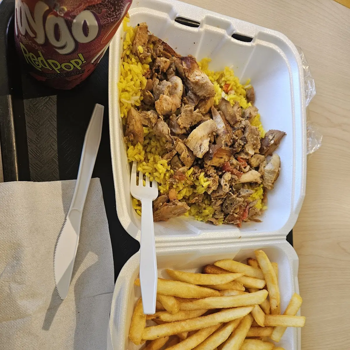 Chicken Shawarma Plate with Yellow Rice