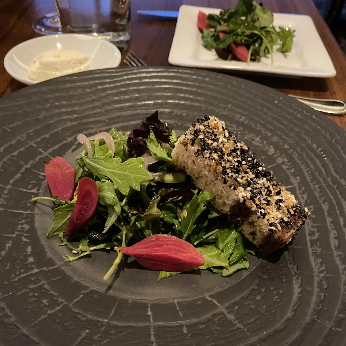 Smoked Black Pepper Crusted Seabass