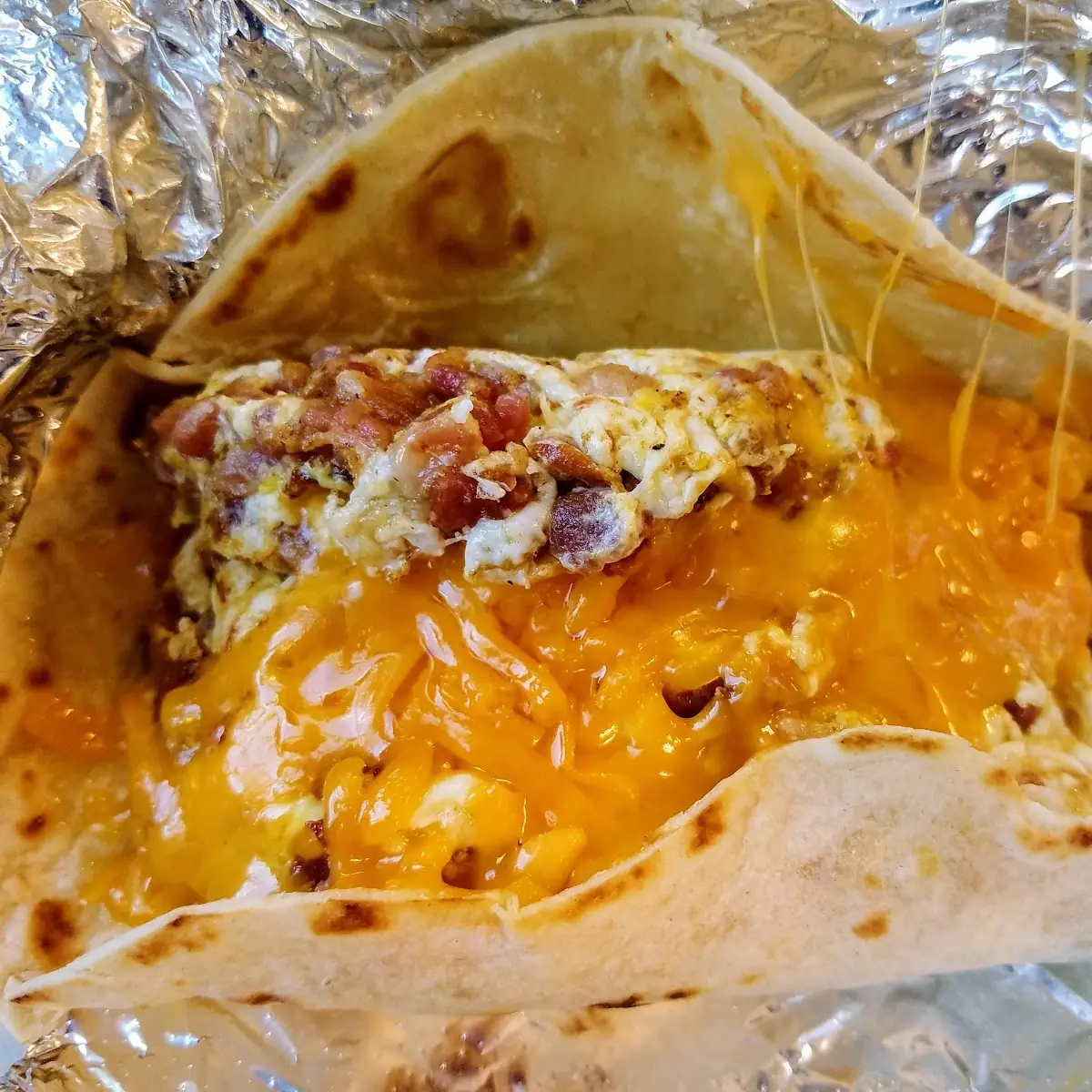 Bacon Egg and Cheese Breakfast Taco