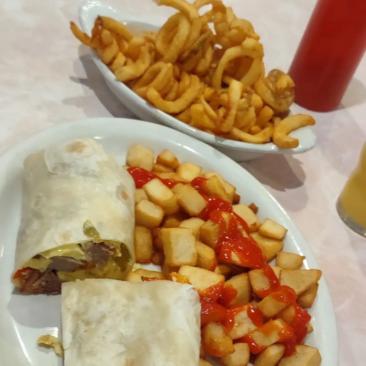 Breakfast Burrito and Home Fries