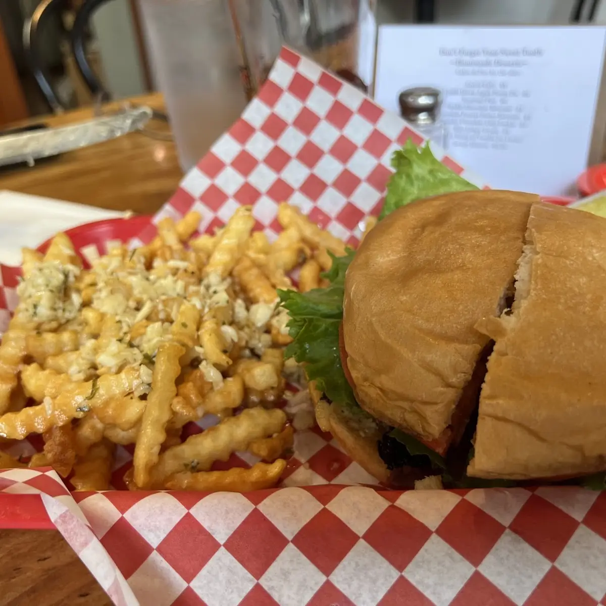 Burger & Garlic Fries