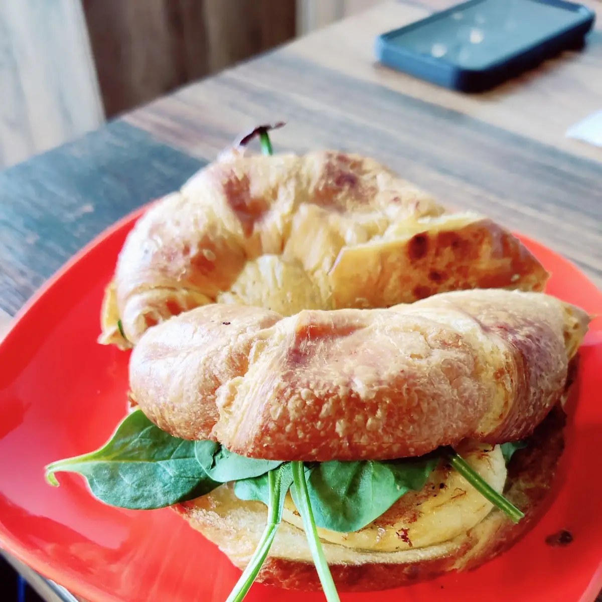 Yellow Egg and Cheese Breakfast Sandwich