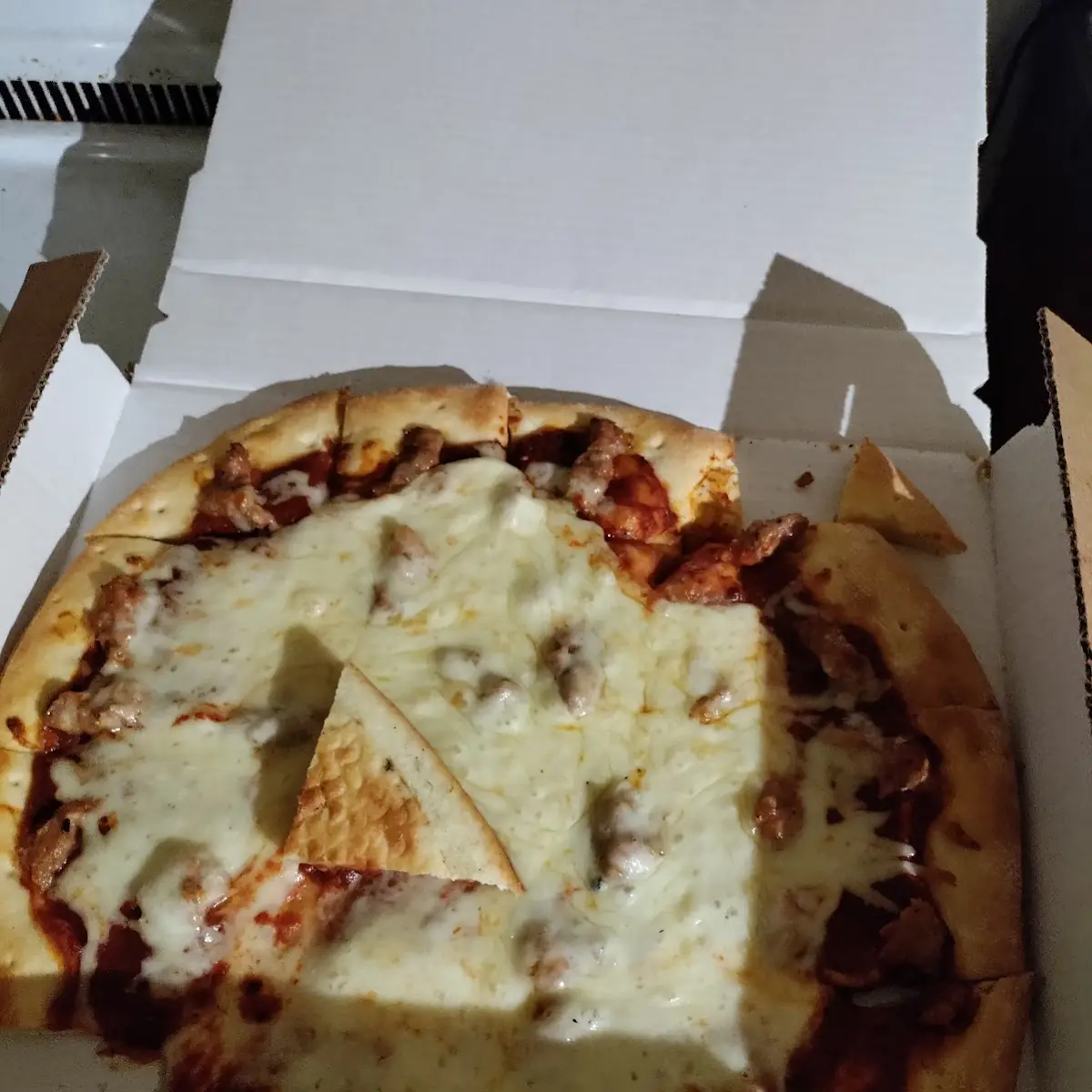 Sausage and Cheese Pizza