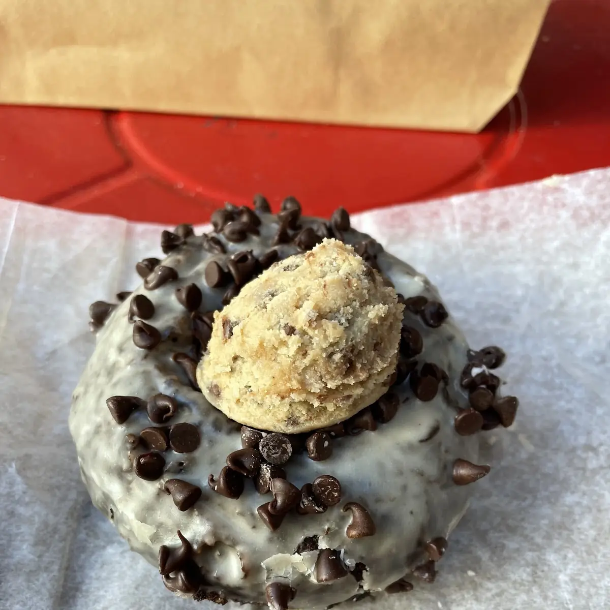 Chocolate Chip Cookie Dough Donut