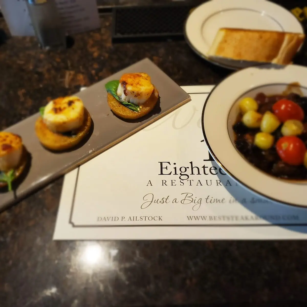 Scallops on Fried Green Tomatoes