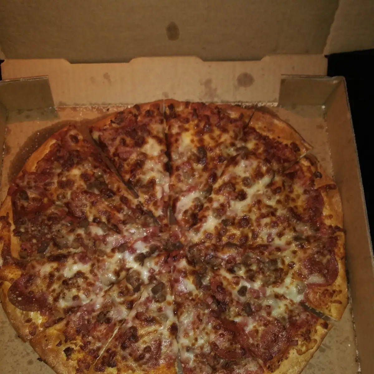 Large Thin Crust Meat Lovers Pizza