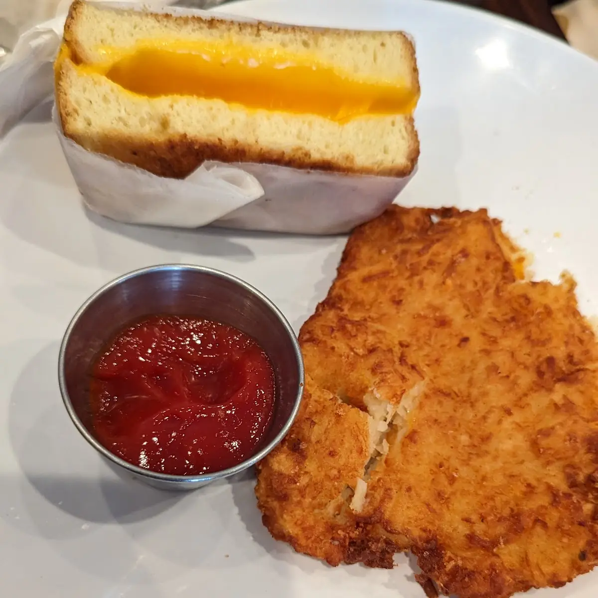 Kids Grilled Cheese with Hash Browns