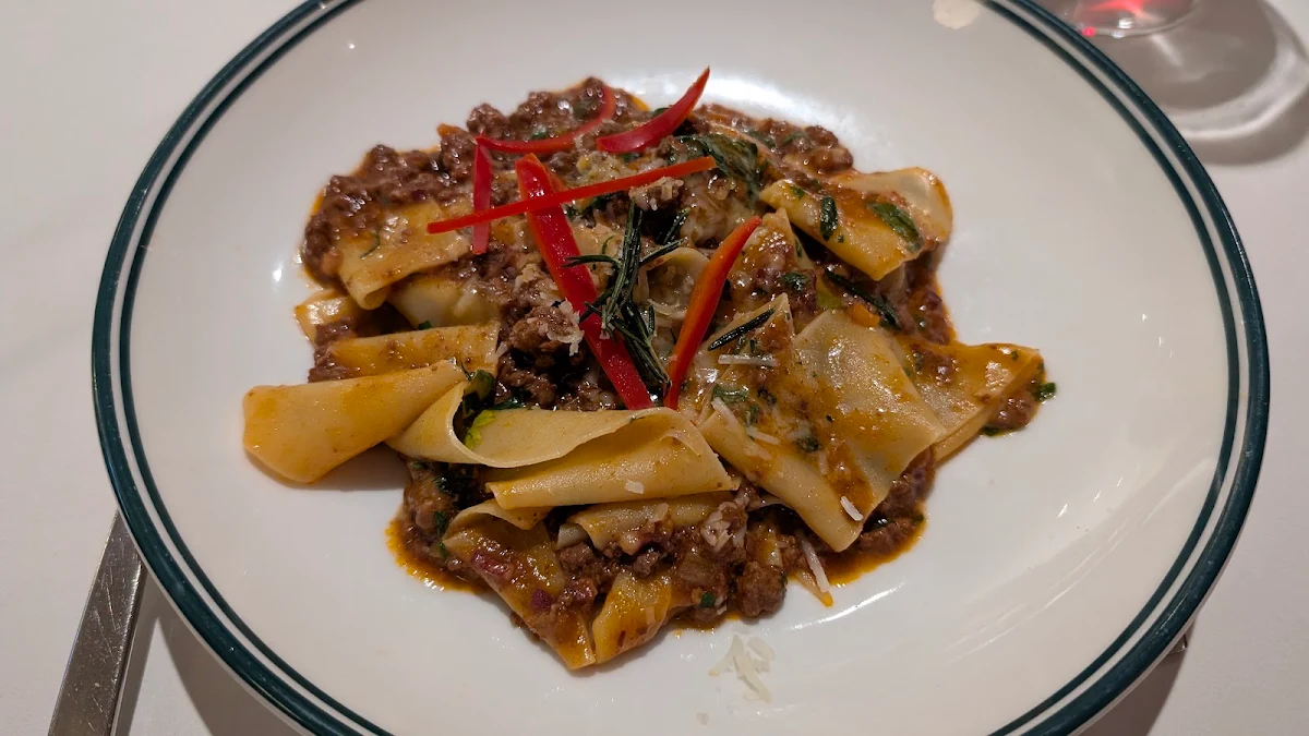 Pappardelle with Wagyu Beef Ragu, de Vine Food & Wine