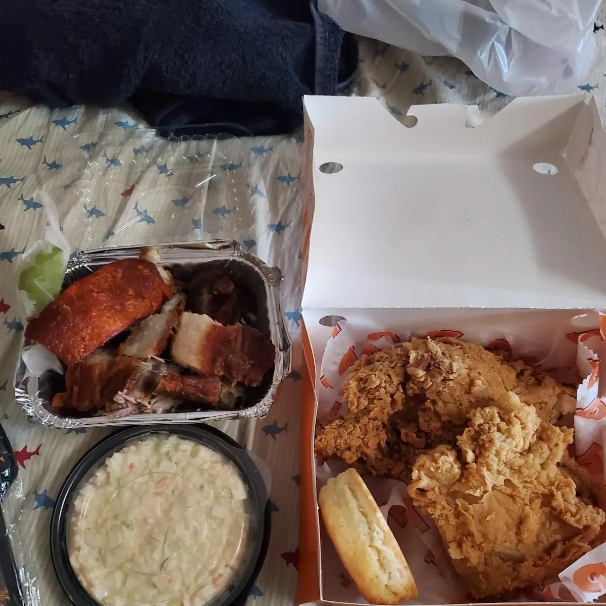 Popeyes Chicken Combo and Chicharon