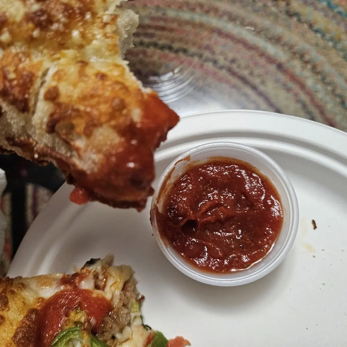 Cheesy Bread with Pizza Sauce