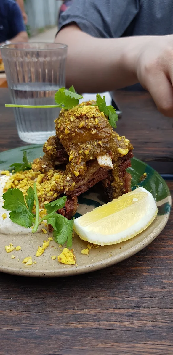 Dukkah Lamb Ribs Baba Ganoush Chimichurri