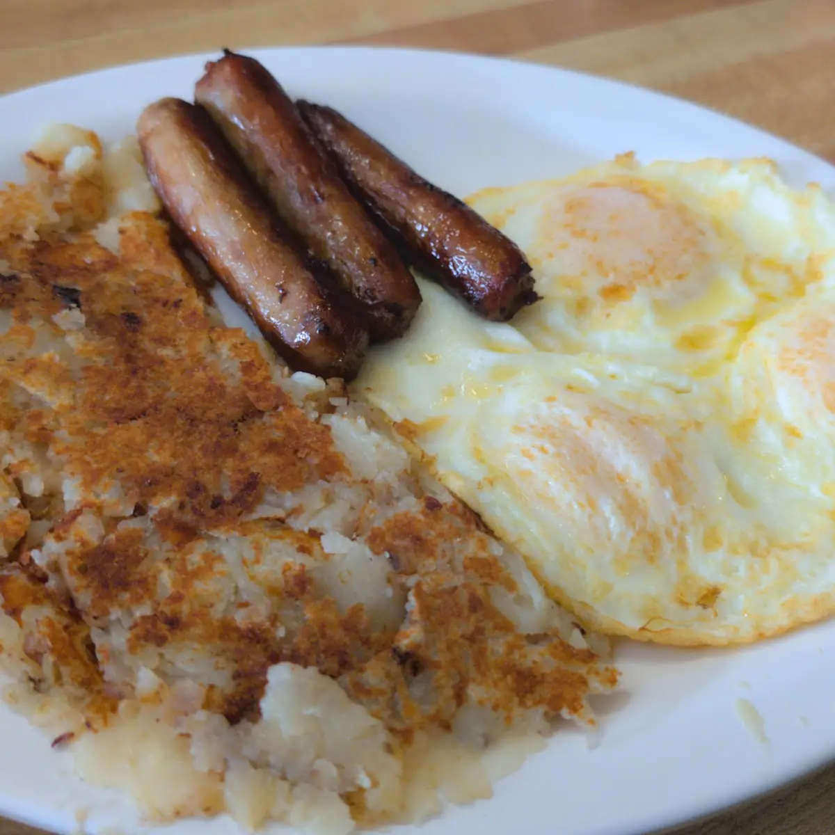Bacon Sausage or Ham & 3 Eggs
