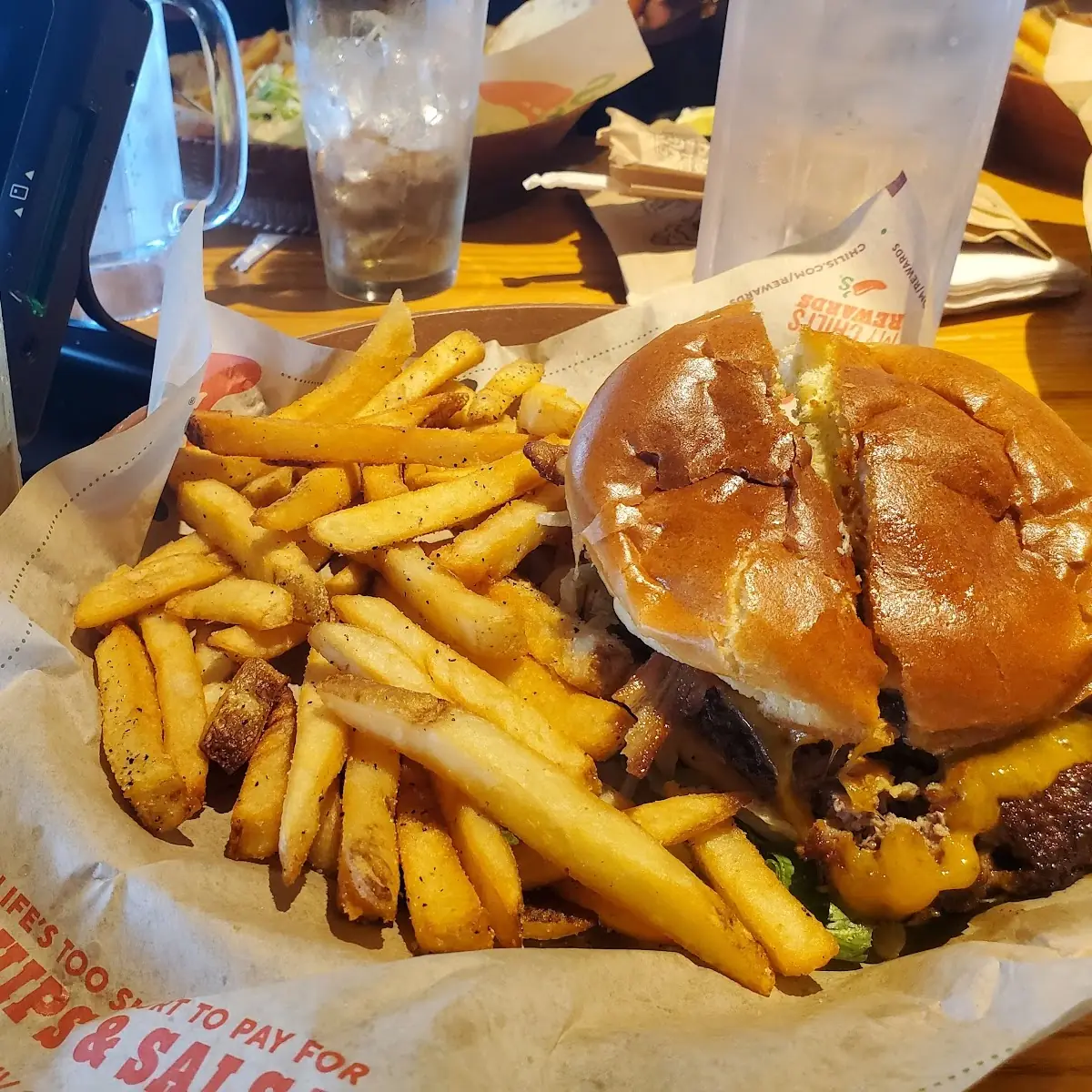 Bacon Cheeseburger and Fries