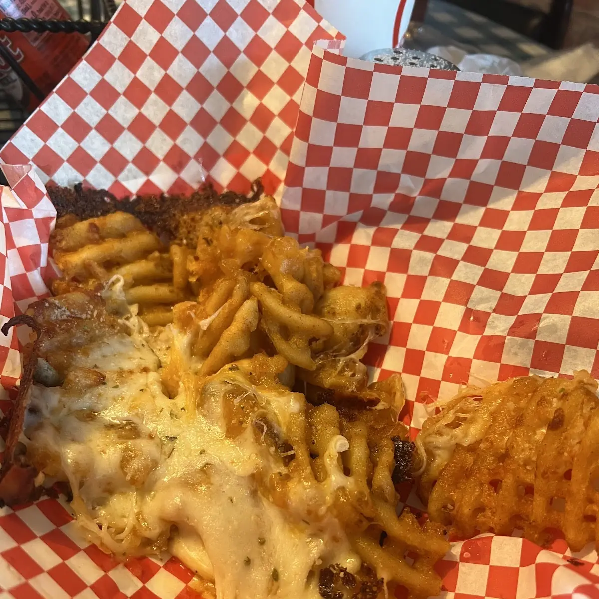 Waffle Fries with Cheese