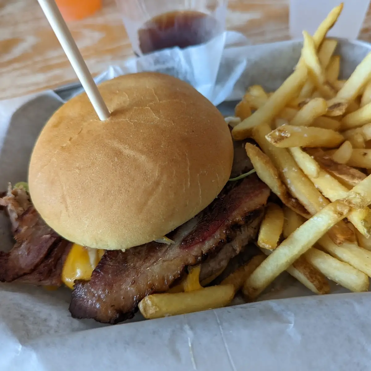 Cheese Burger & Fries