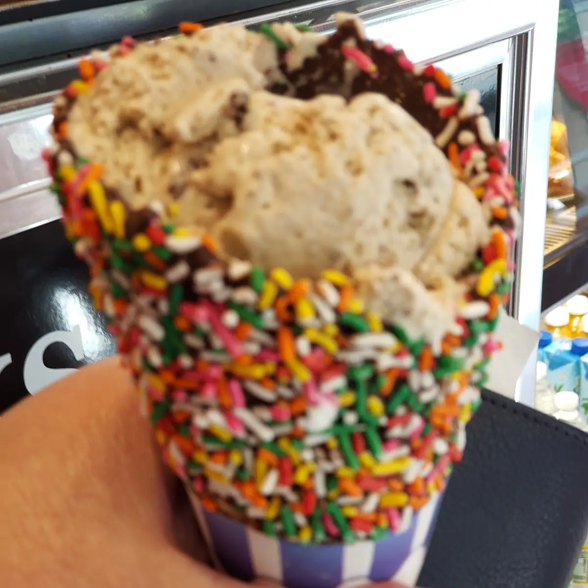 Salty Caramel Ice Cream Cone