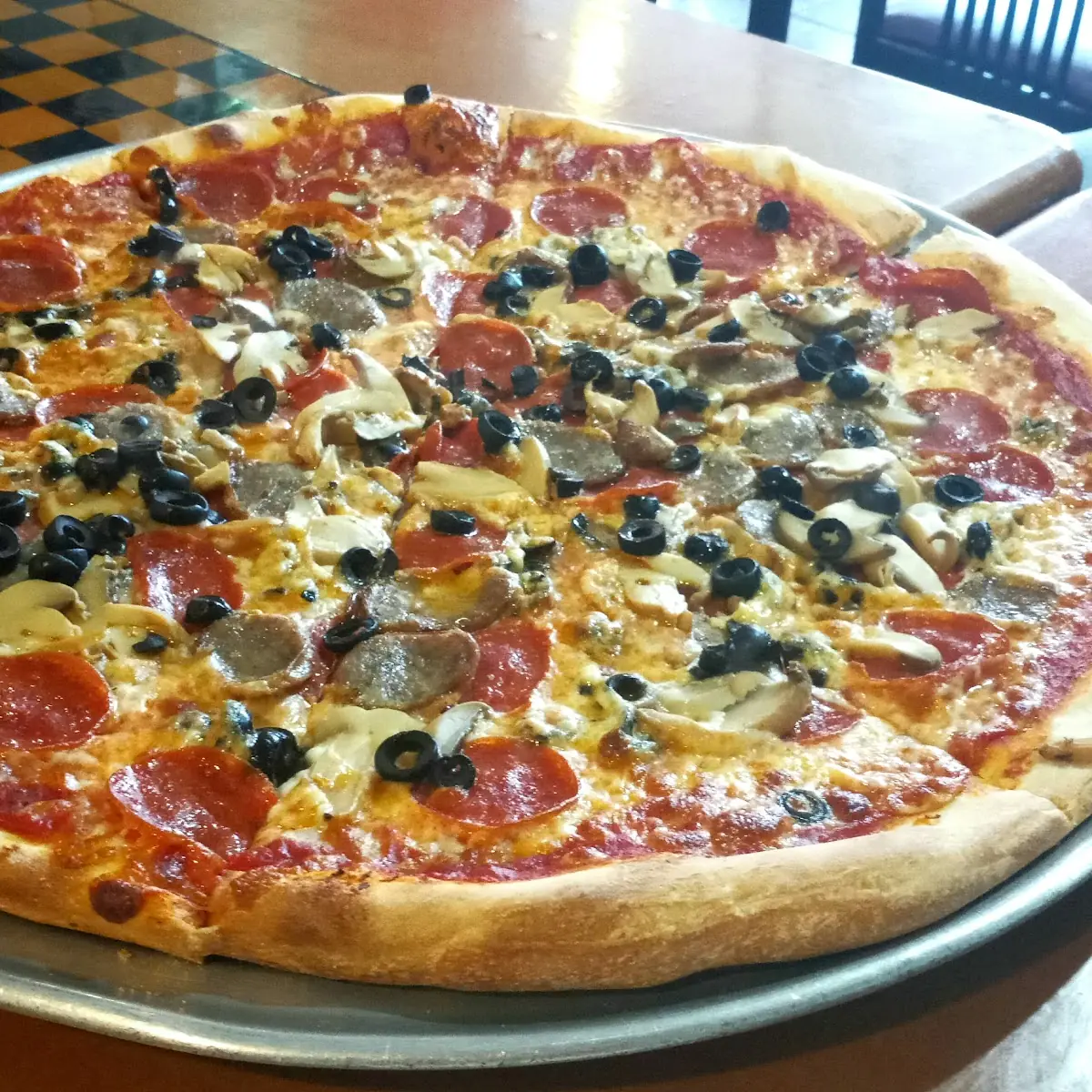 Half Pepperoni Half Supreme Pizza