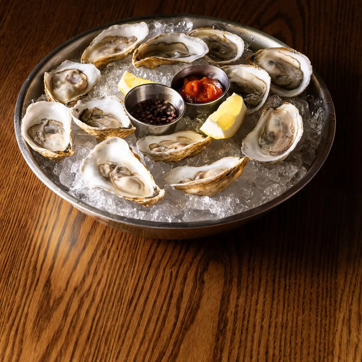 Raw Oysters on Crushed Ice