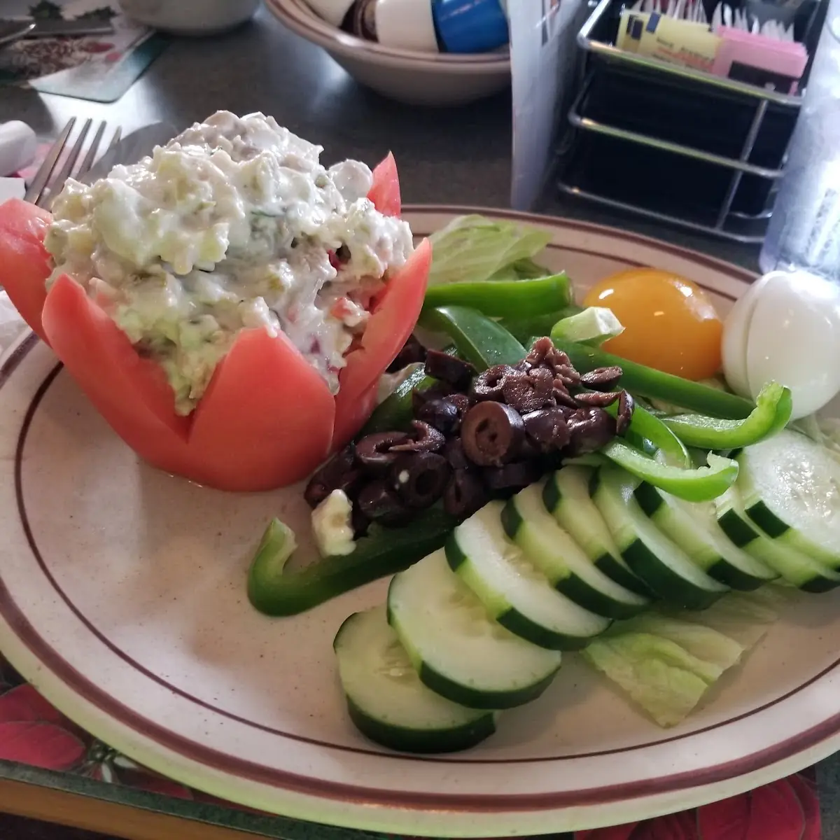 Chicken Salad Stuffed Tomato