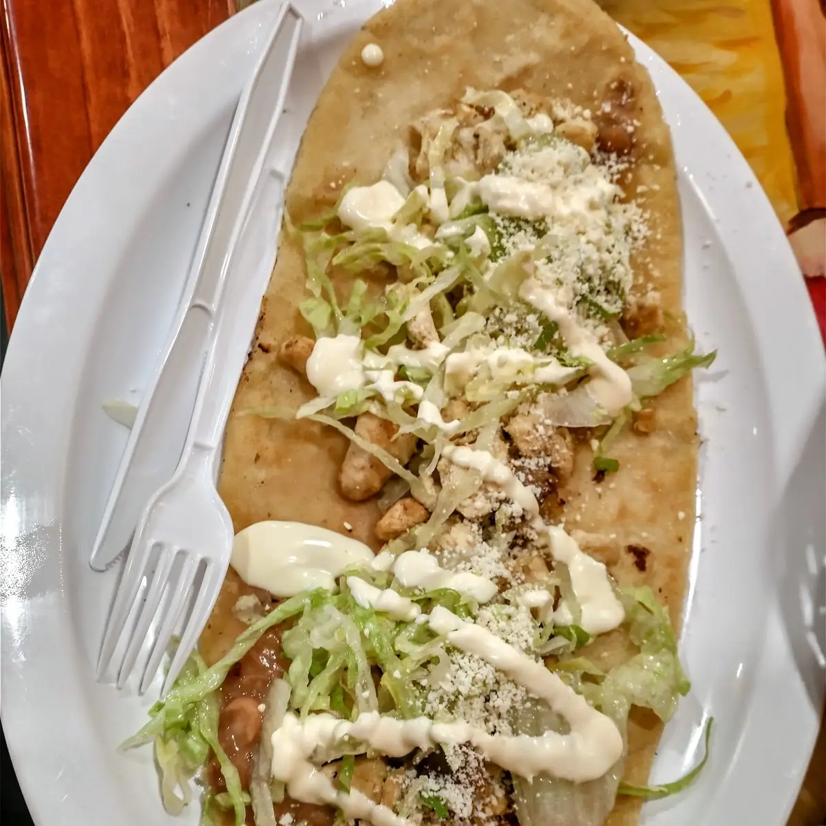 Huarache De Pollo Asado