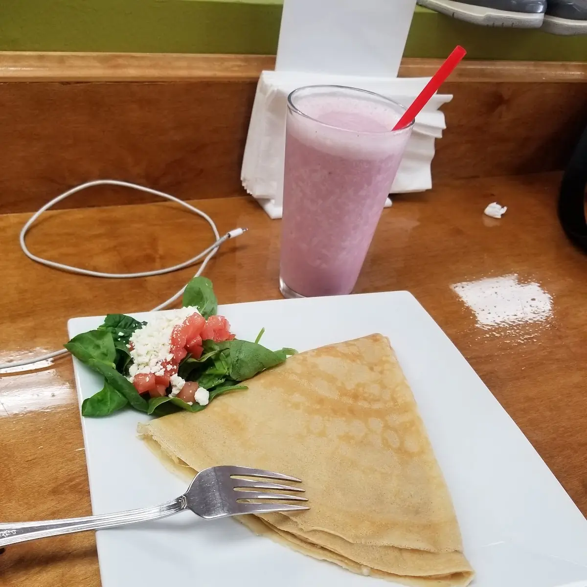 Sautèed Spinach Crepe