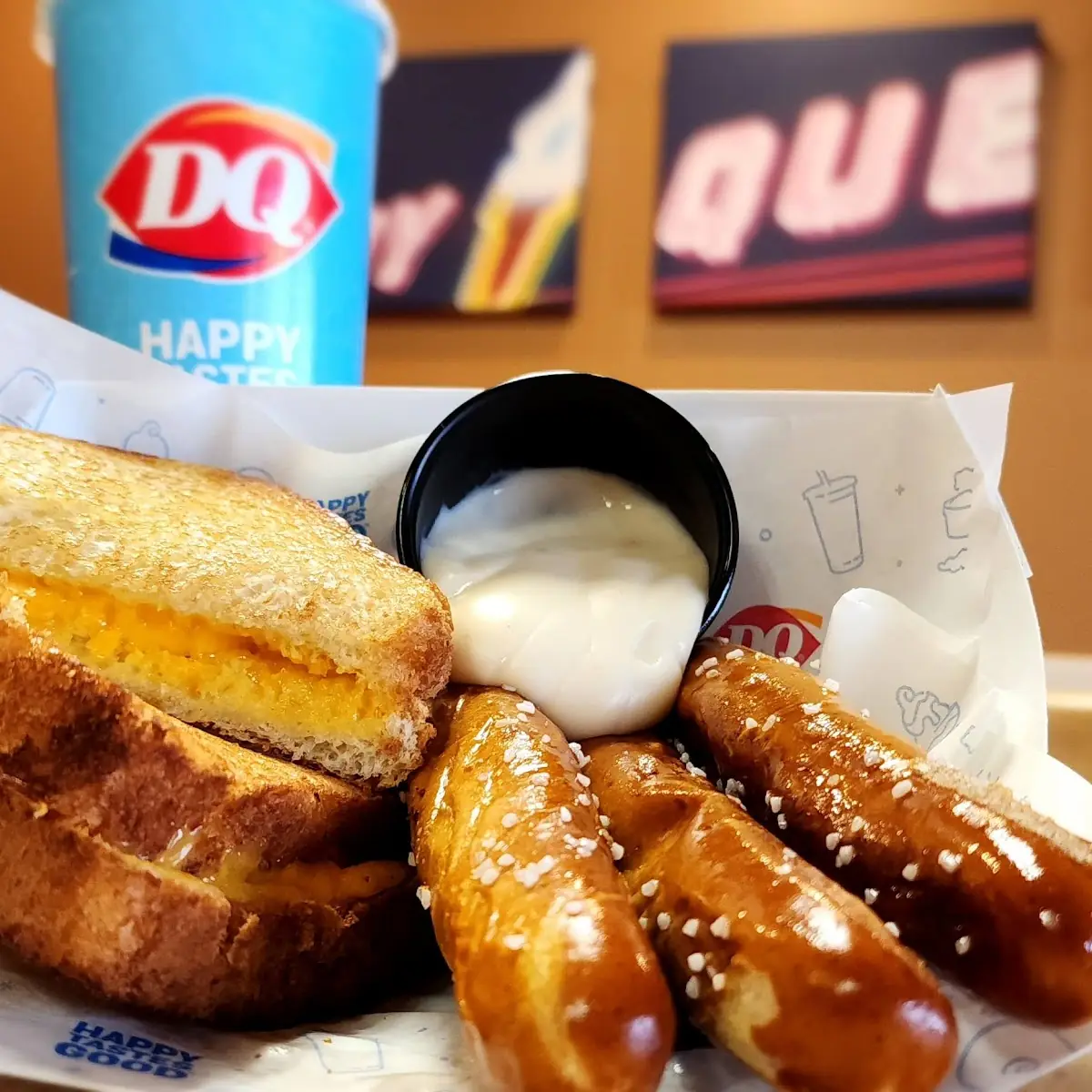 Grill Cheese and Pretzel Sticks