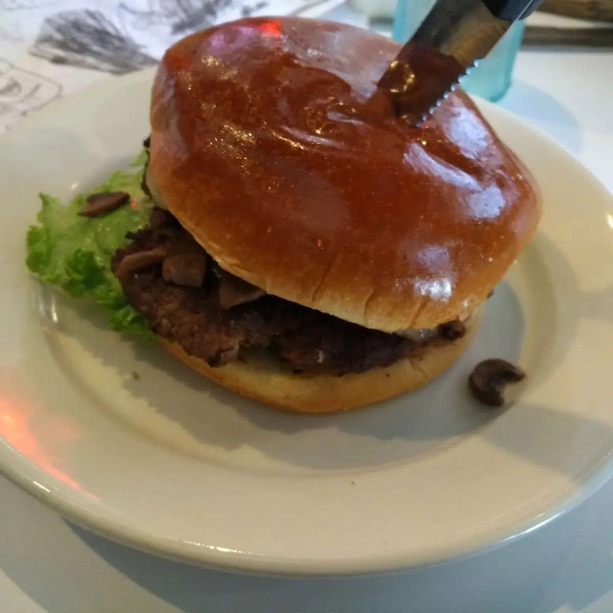 White Mushroom Burger