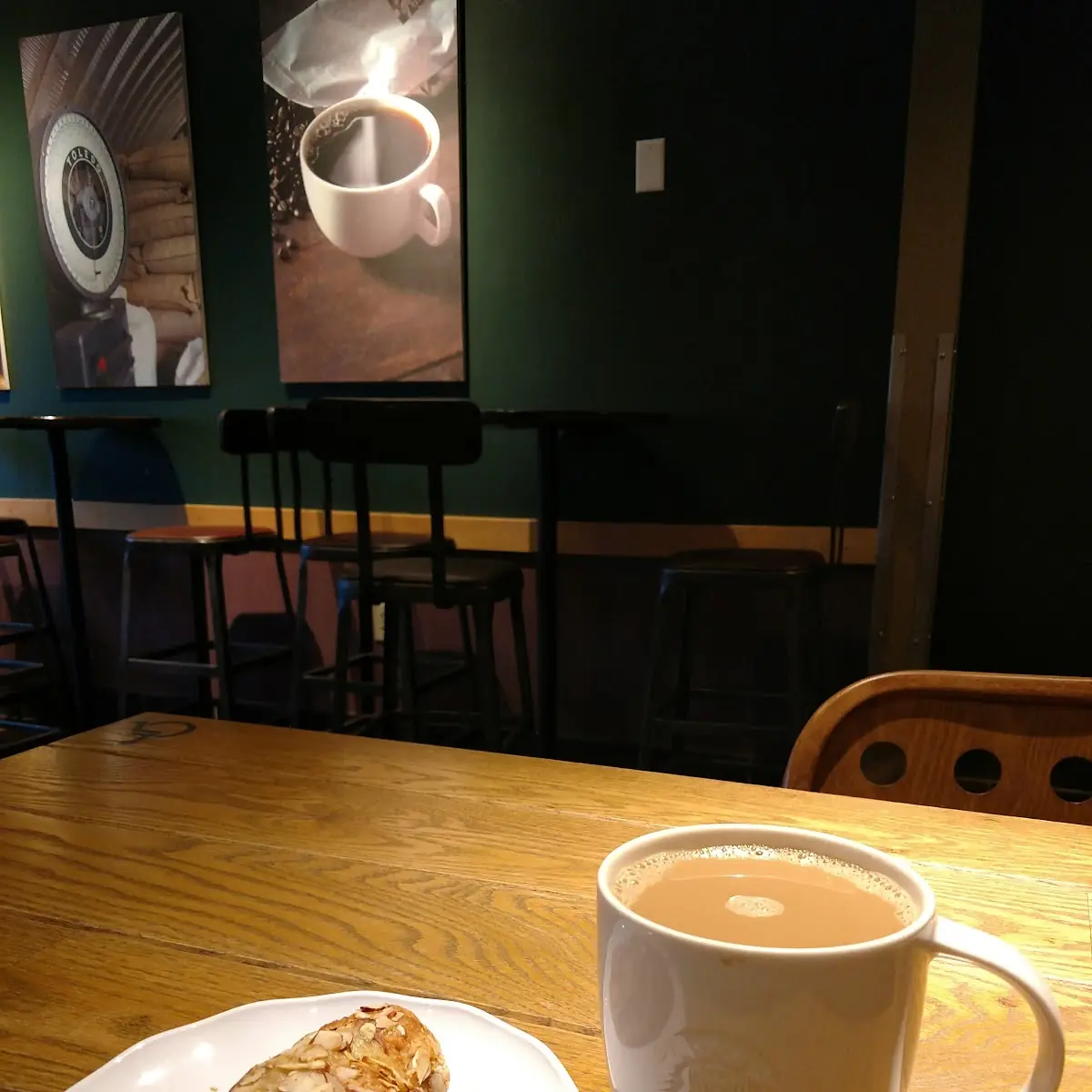 Coffee with Almond Croissant