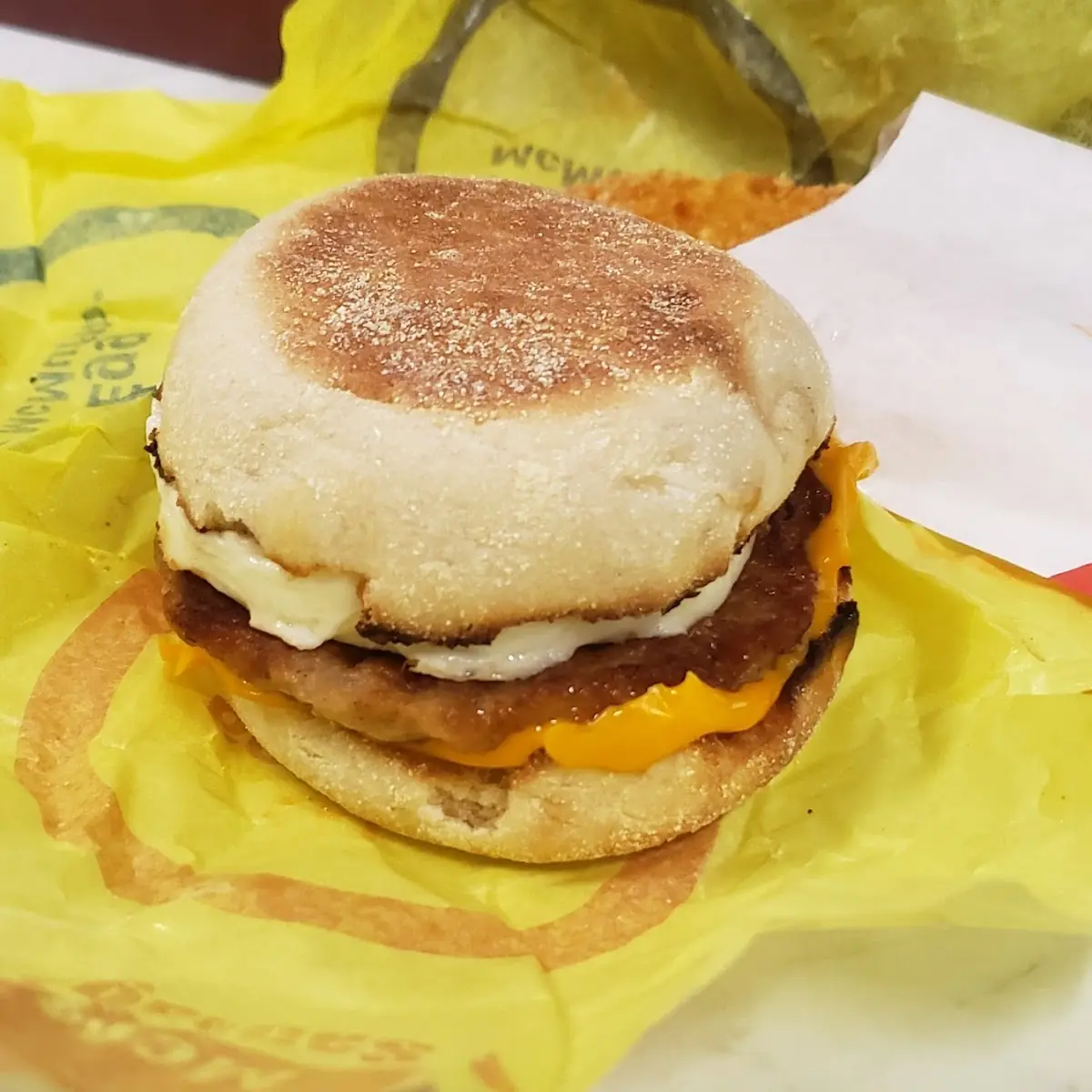 Sausage Mcmuffin with Egg and Cheese