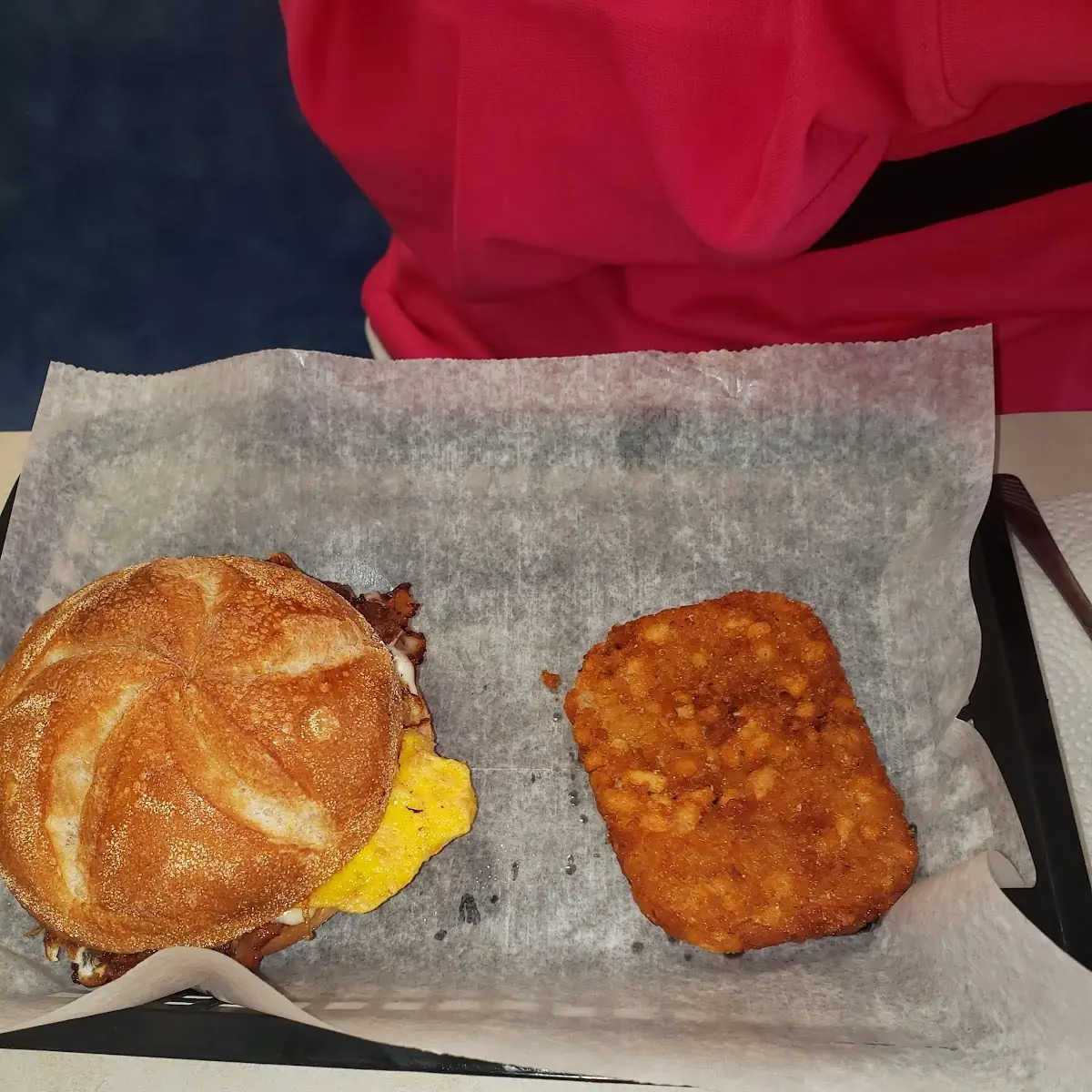 Bacon Egg and Cheese with Hash Brown