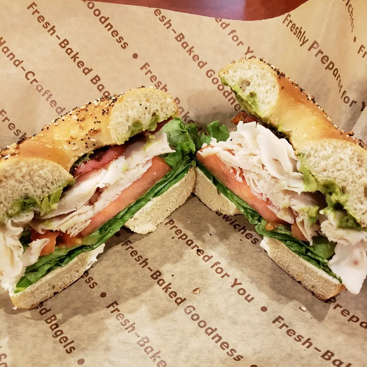Turkey Bacon Avocado Bagel