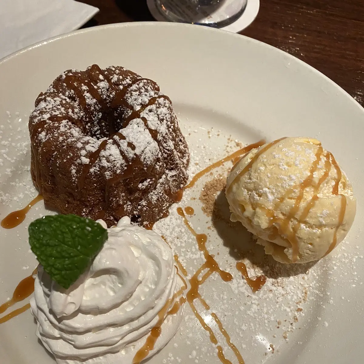 Irish Cake and Vanilla Ice Cream