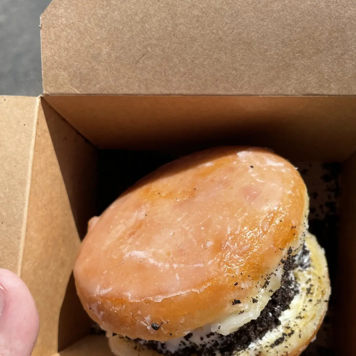 Vanilla Ice Cream Donut with Oreo
