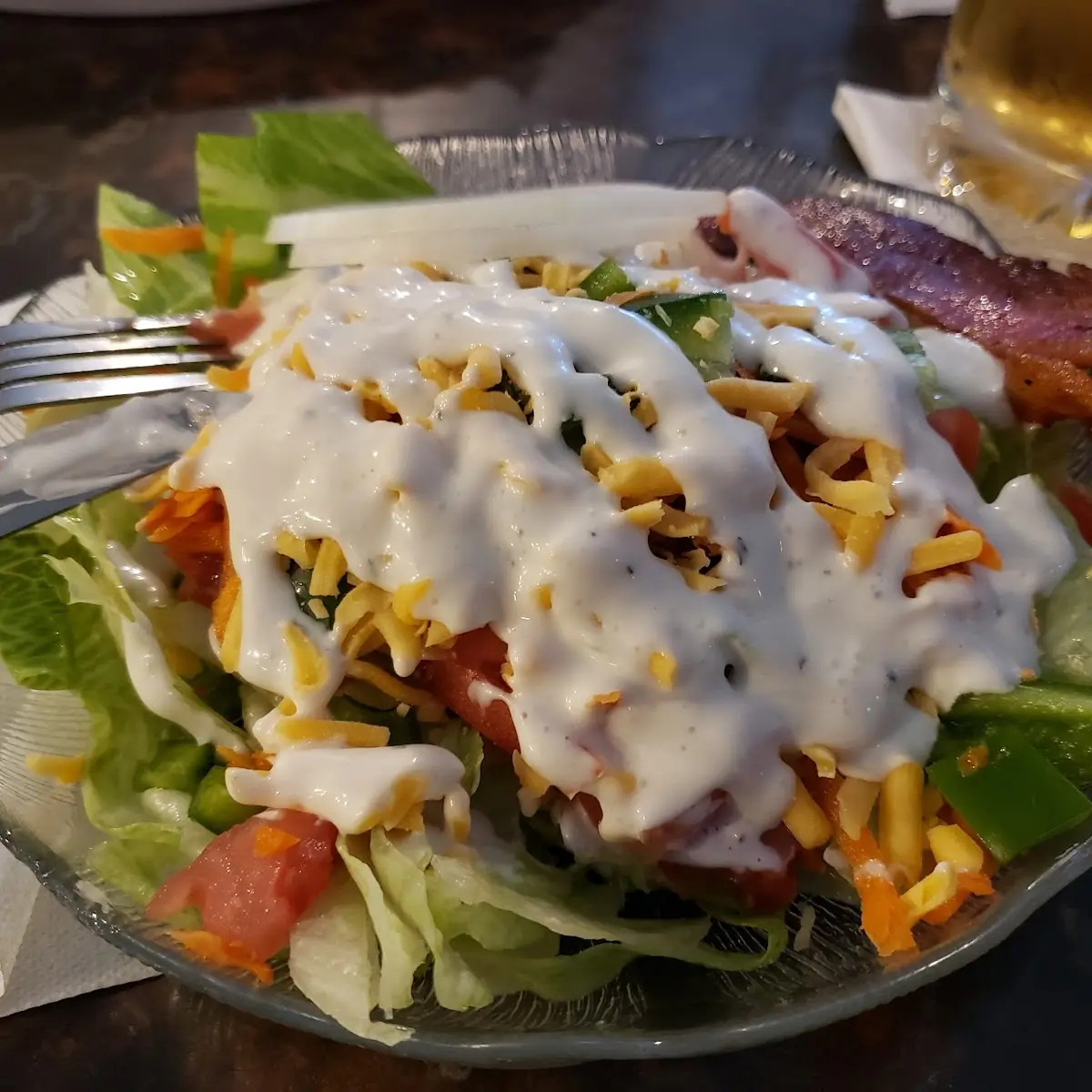 Dinner Salad w Ranch Dressing