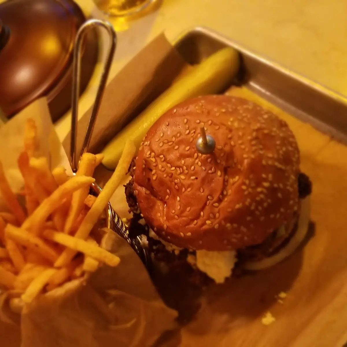 Cheese Burger and Fries
